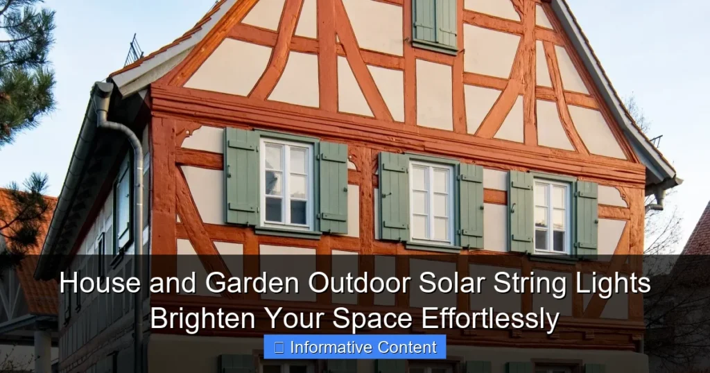 House and Garden Outdoor Solar String Lights Brighten Your Space Effortlessly