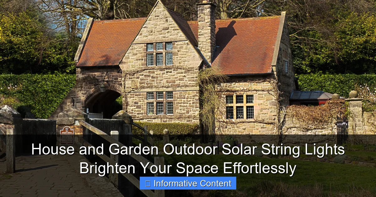 House and Garden Outdoor Solar String Lights Brighten Your Space Effortlessly