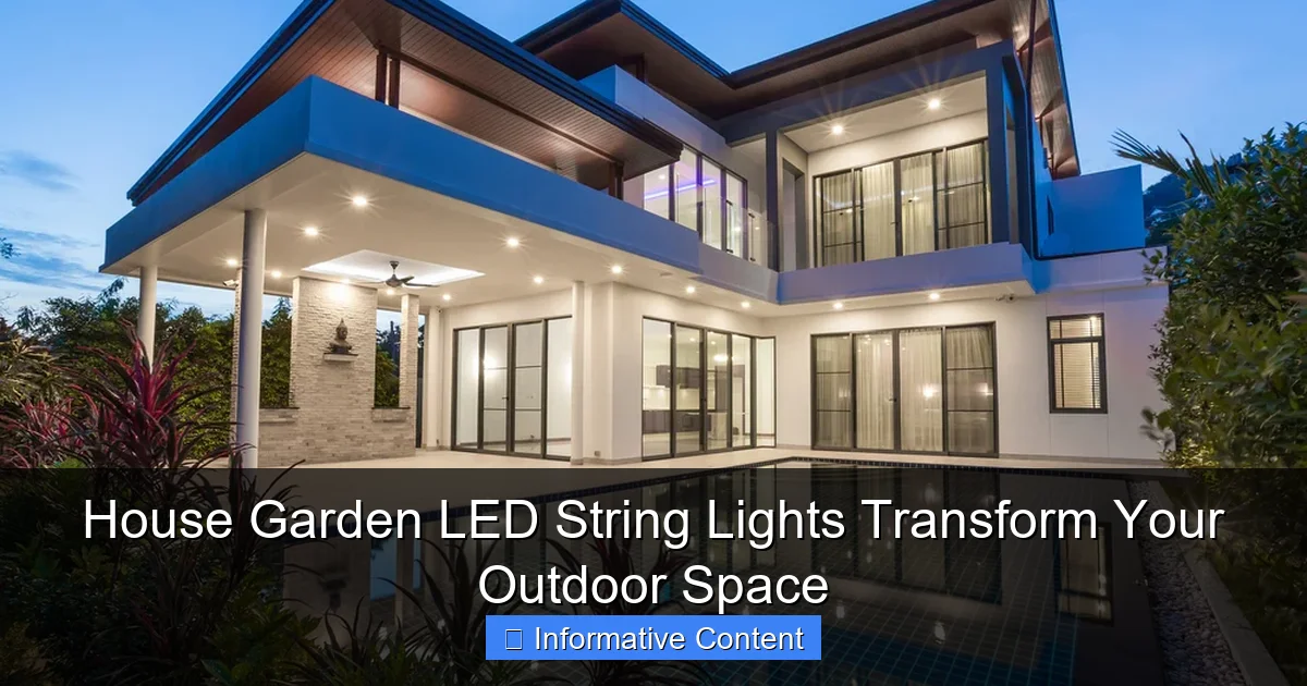 House Garden LED String Lights Transform Your Outdoor Space