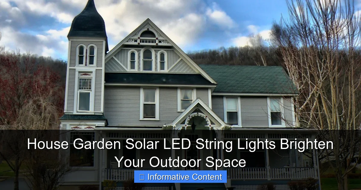 House Garden Solar LED String Lights Brighten Your Outdoor Space