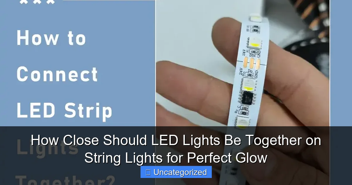 How Close Should LED Lights Be Together on String Lights for Perfect Glow