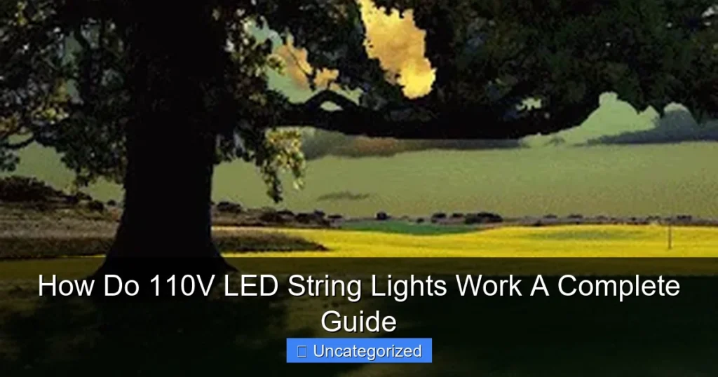 How Do 110V LED String Lights Work A Complete Guide