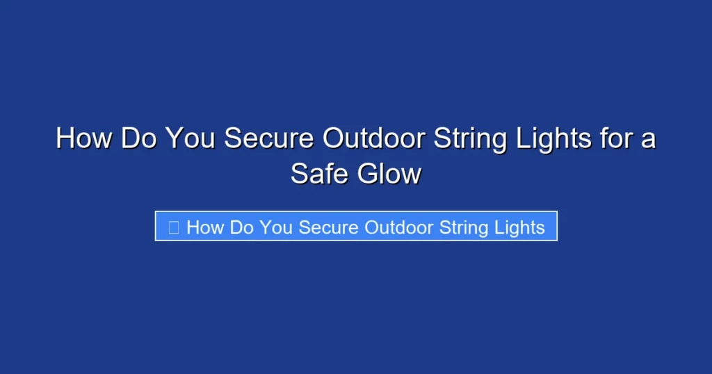 How Do You Secure Outdoor String Lights for a Safe Glow