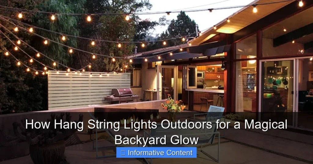 How Hang String Lights Outdoors for a Magical Backyard Glow