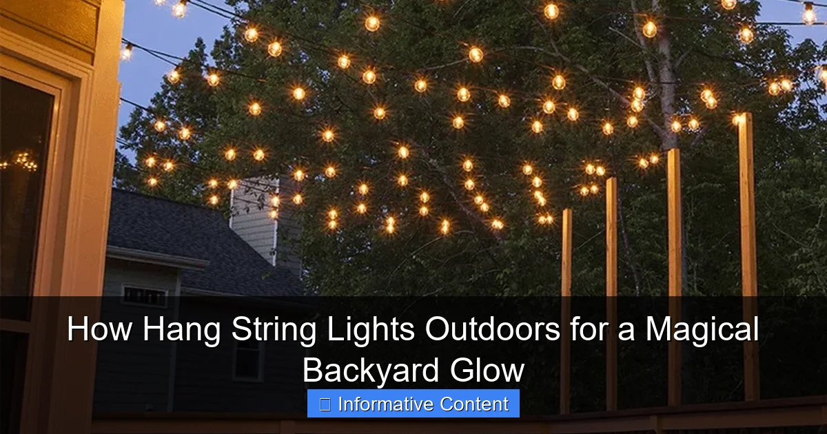 How Hang String Lights Outdoors for a Magical Backyard Glow