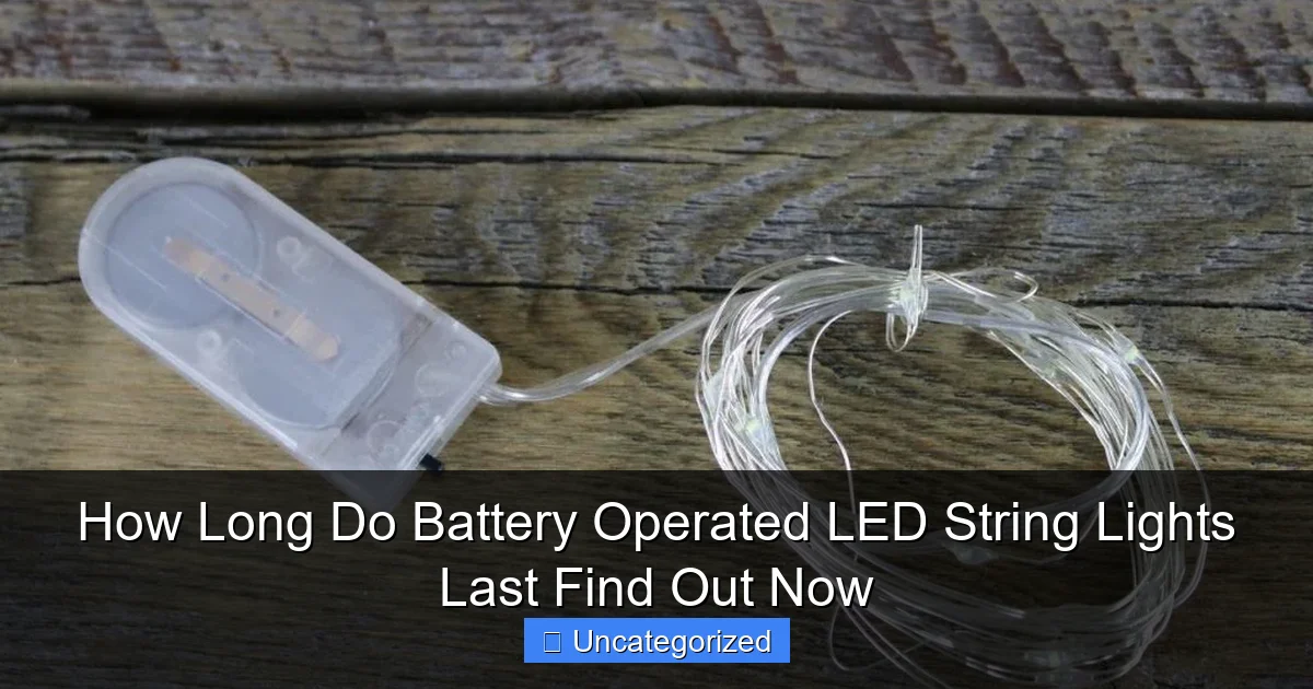 How Long Do Battery Operated LED String Lights Last Find Out Now