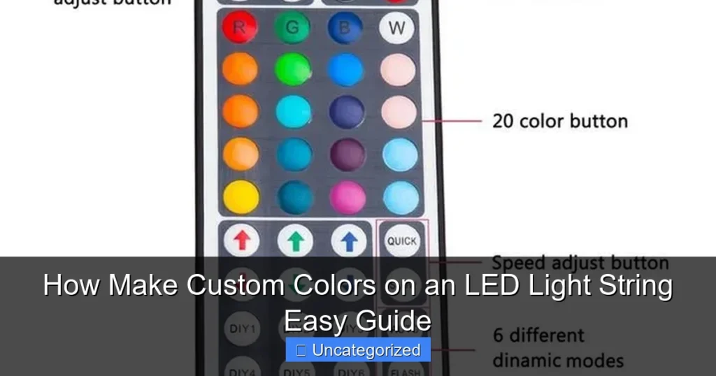 How Make Custom Colors on an LED Light String Easy Guide