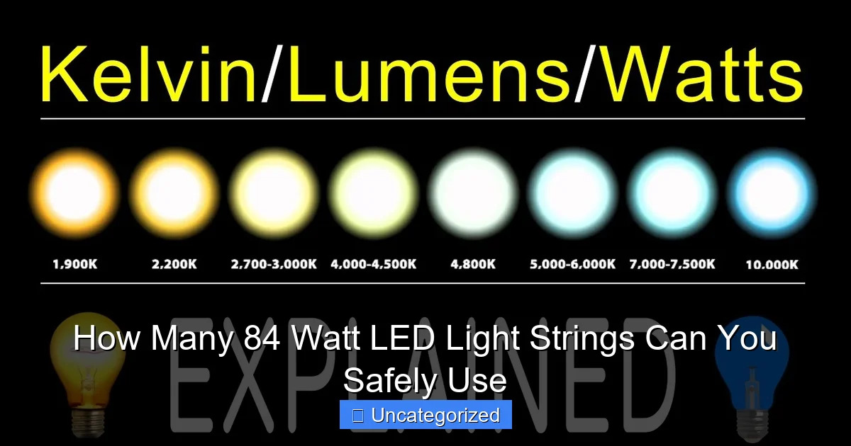 How Many 84 Watt LED Light Strings Can You Safely Use