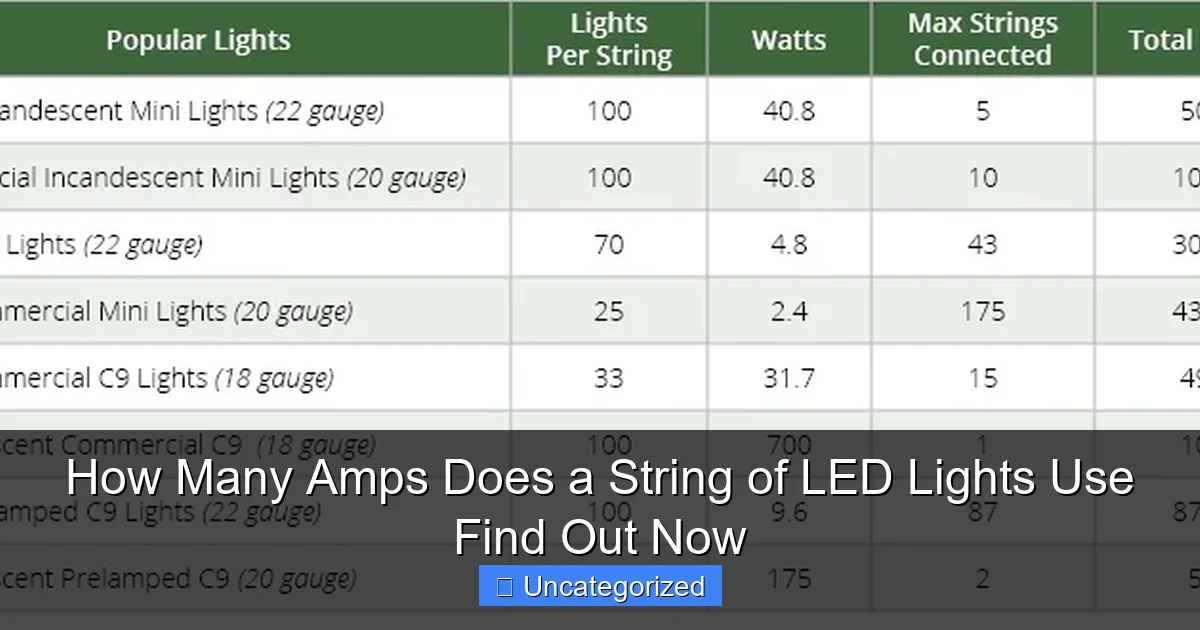 How Many Amps Does a String of LED Lights Use Find Out Now
