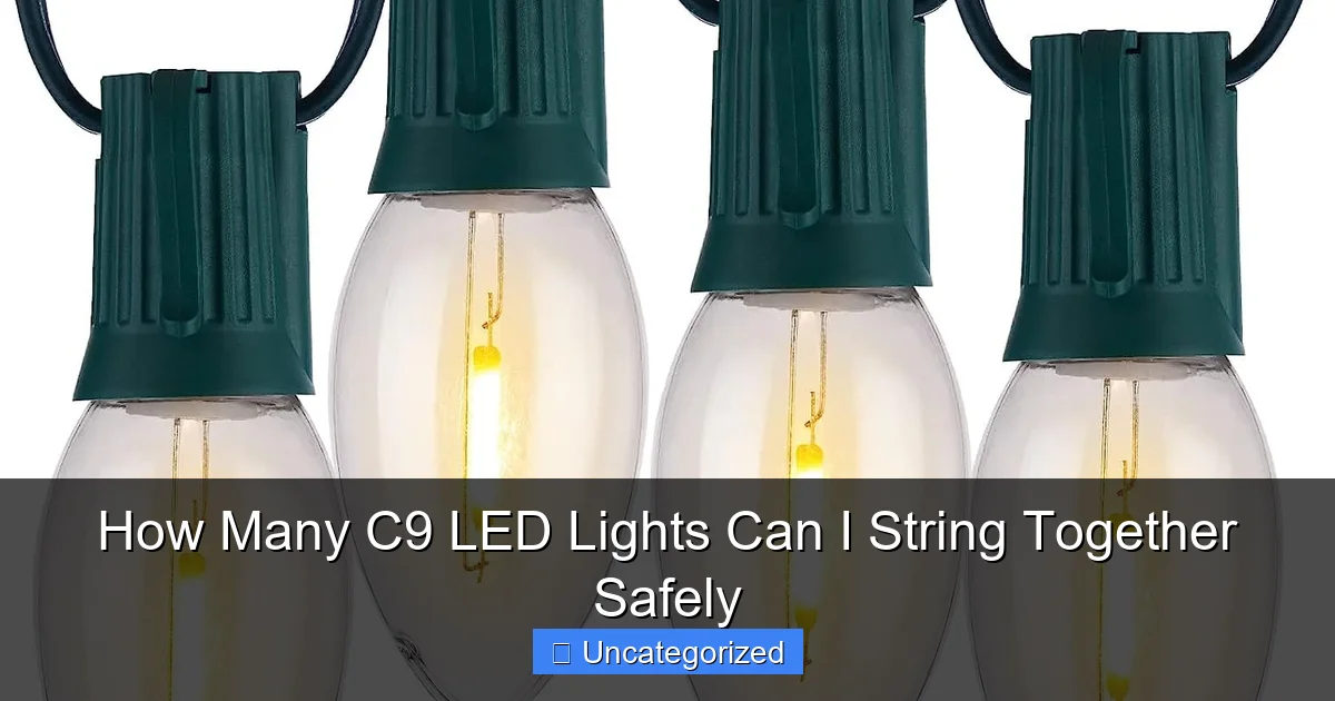 How Many C9 LED Lights Can I String Together Safely