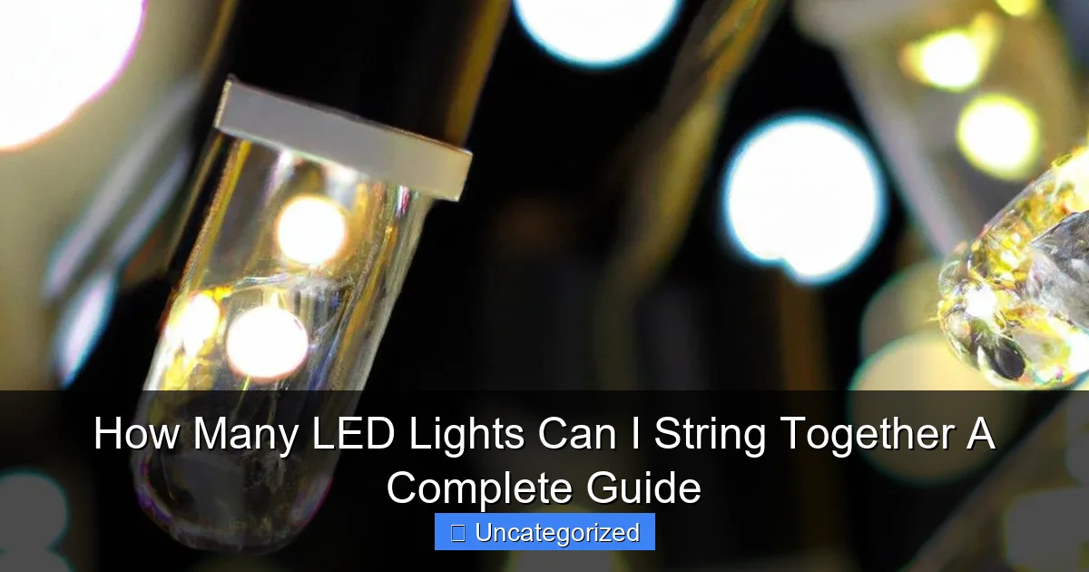 How Many LED Lights Can I String Together A Complete Guide