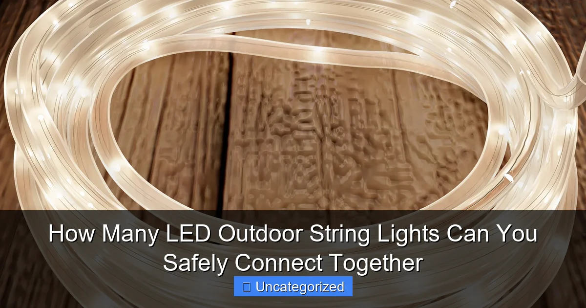 How Many LED Outdoor String Lights Can You Safely Connect Together