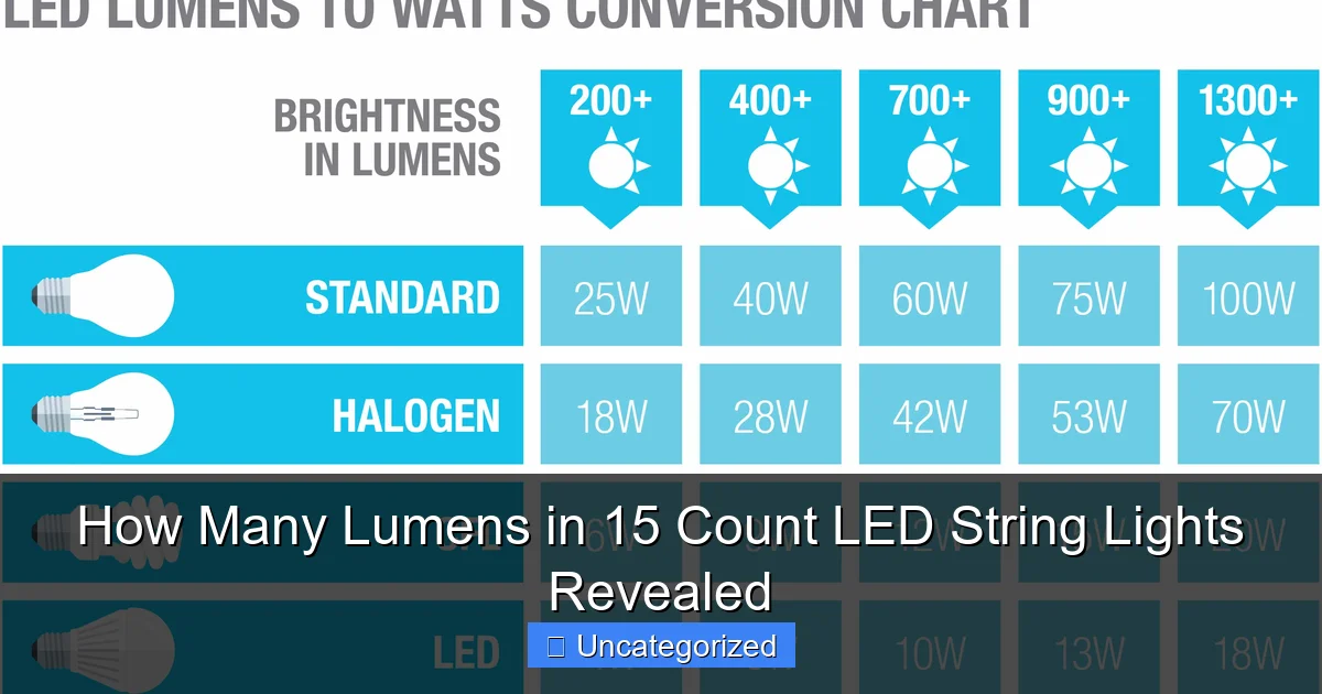 How Many Lumens in 15 Count LED String Lights Revealed