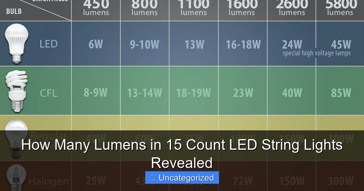 How Many Lumens in 15 Count LED String Lights Revealed
