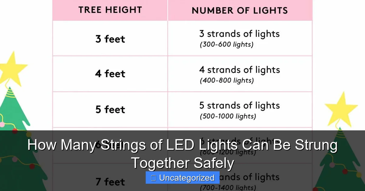 How Many Strings of LED Lights Can Be Strung Together Safely