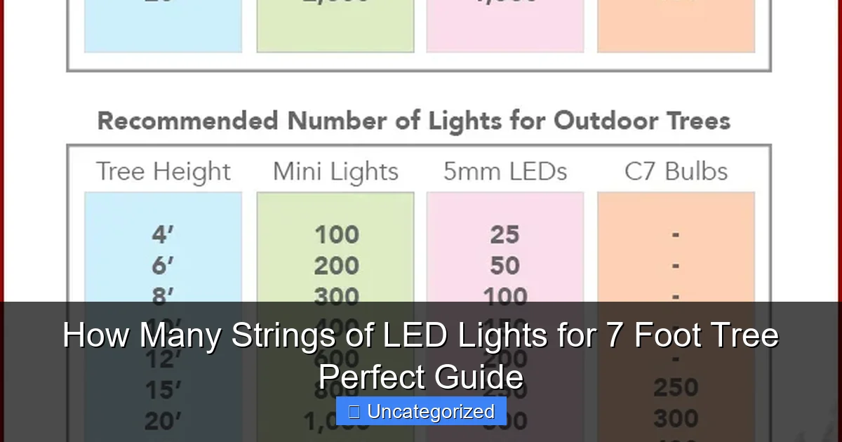How Many Strings of LED Lights for 7 Foot Tree Perfect Guide