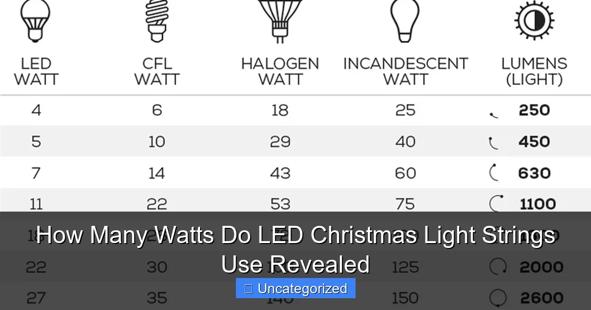 How Many Watts Do LED Christmas Light Strings Use Revealed