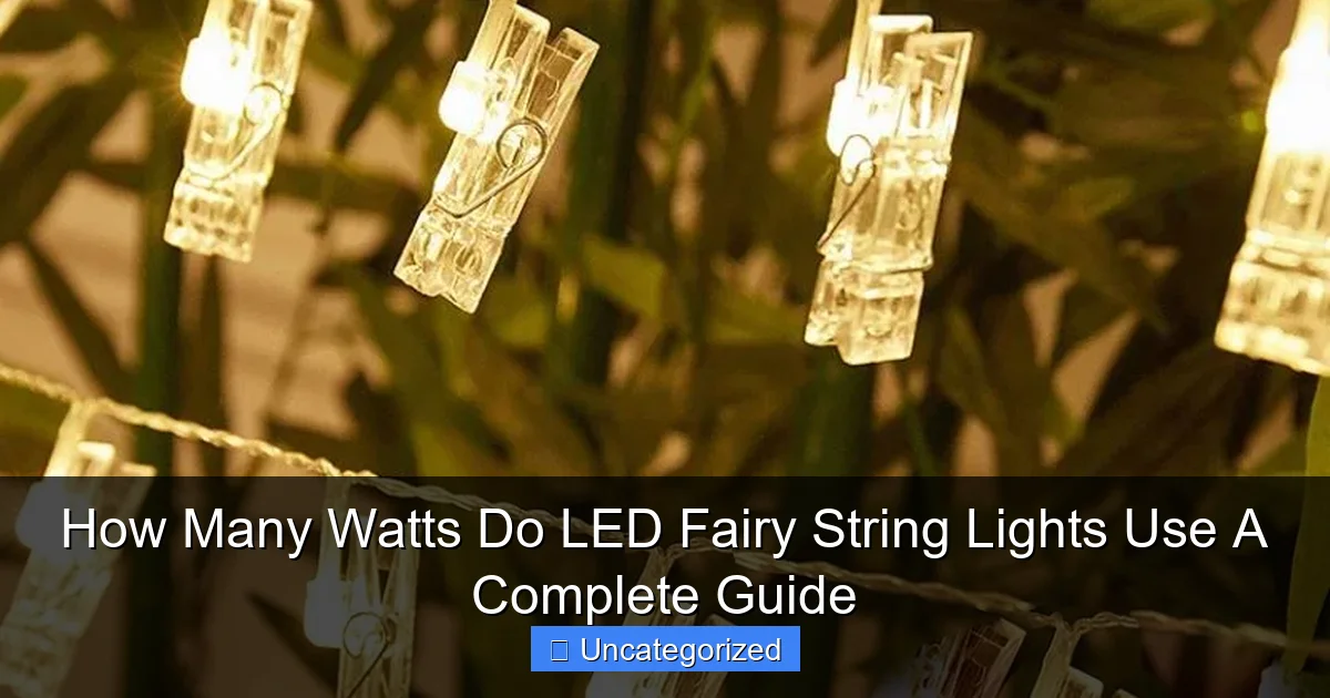 How Many Watts Do LED Fairy String Lights Use A Complete Guide