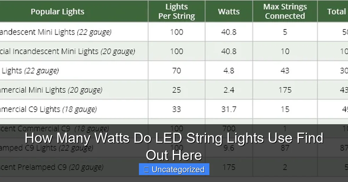 How Many Watts Do LED String Lights Use Find Out Here