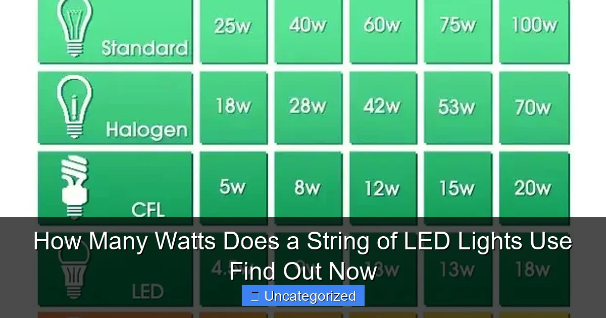 How Many Watts Does a String of LED Lights Use Find Out Now