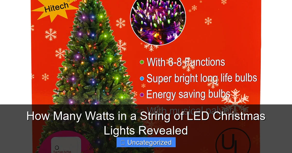 How Many Watts in a String of LED Christmas Lights Revealed