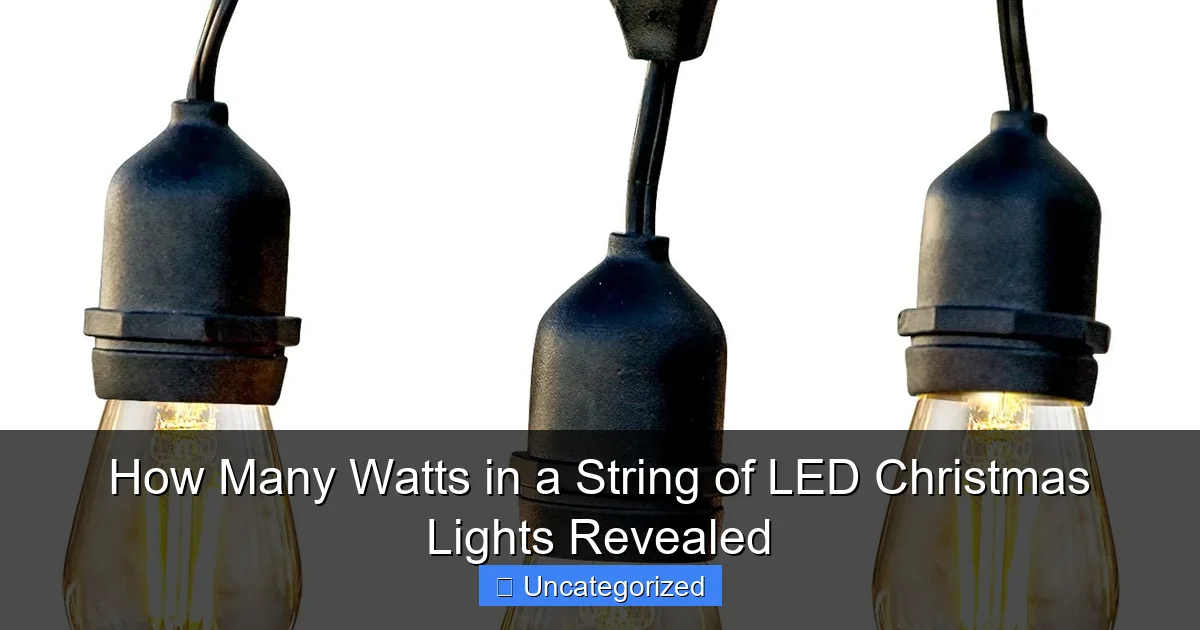 How Many Watts in a String of LED Christmas Lights Revealed