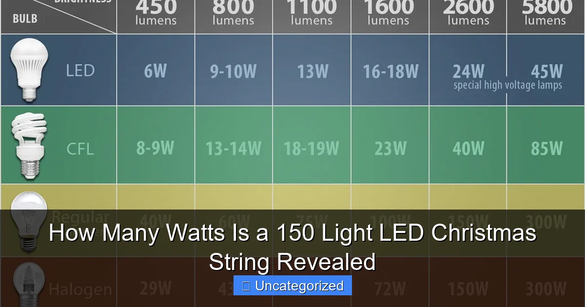 How Many Watts Is a 150 Light LED Christmas String Revealed