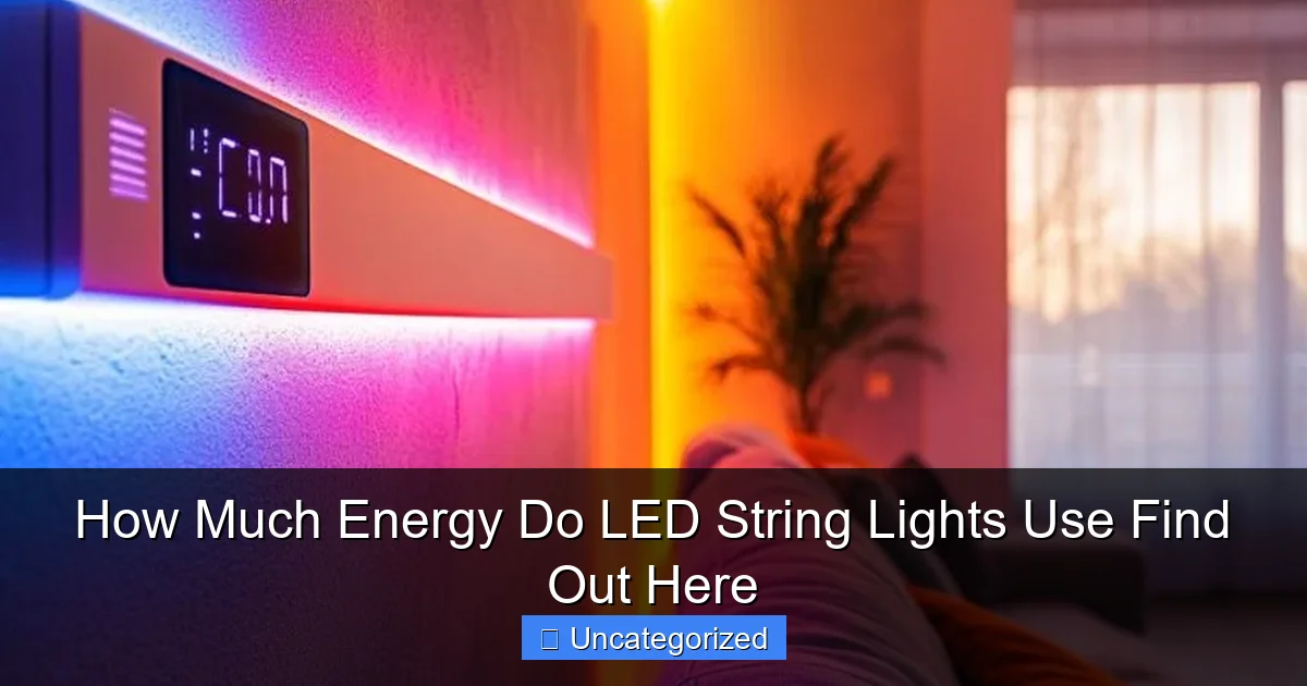 How Much Energy Do LED String Lights Use Find Out Here