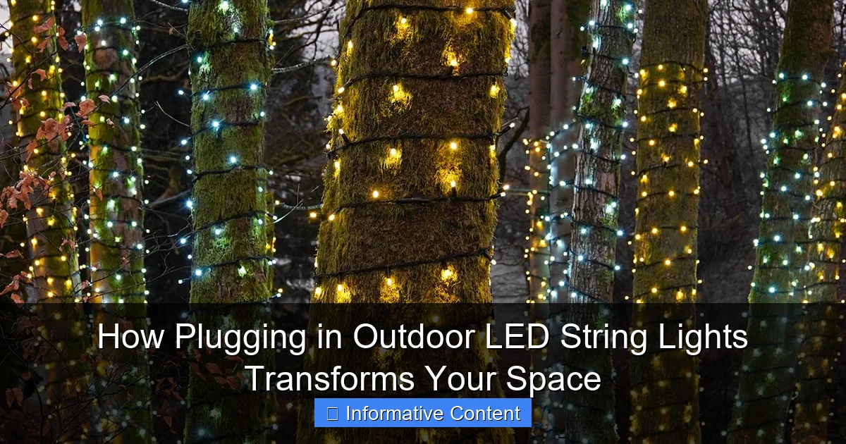 How Plugging in Outdoor LED String Lights Transforms Your Space