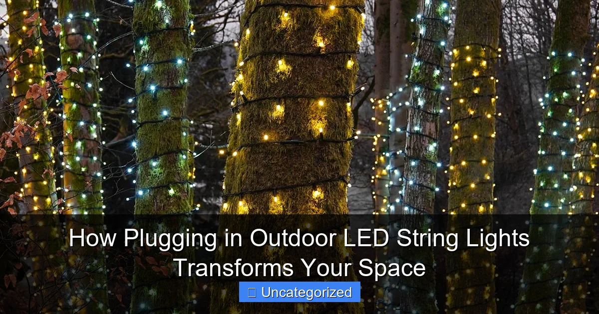 How Plugging in Outdoor LED String Lights Transforms Your Space