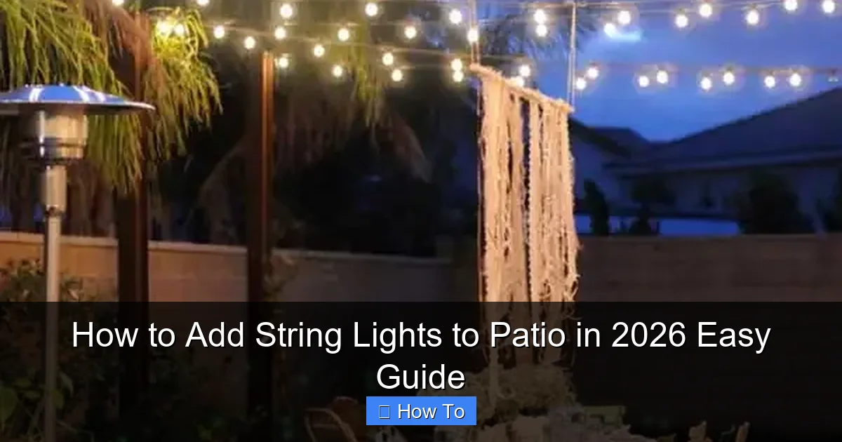 How to Add String Lights to Patio in 2026 Easy Guide