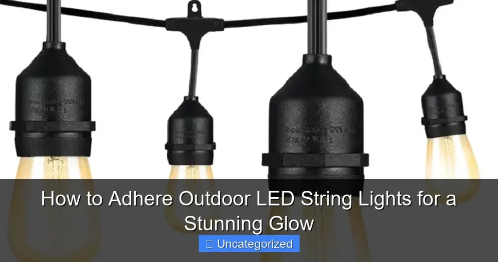 How to Adhere Outdoor LED String Lights for a Stunning Glow