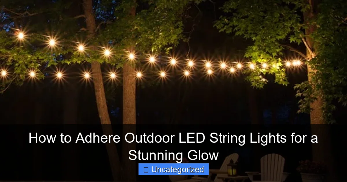 How to Adhere Outdoor LED String Lights for a Stunning Glow