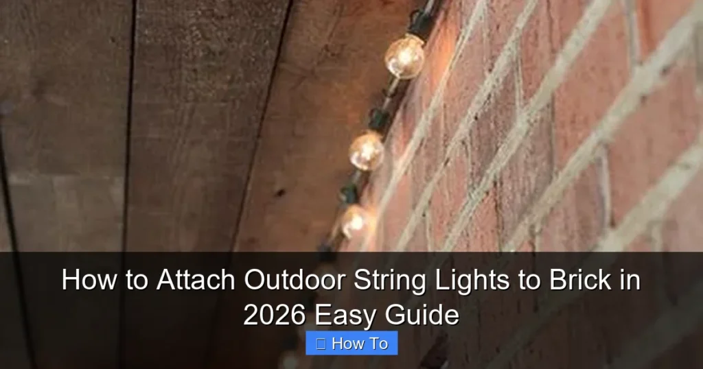 How to Attach Outdoor String Lights to Brick in 2026 Easy Guide