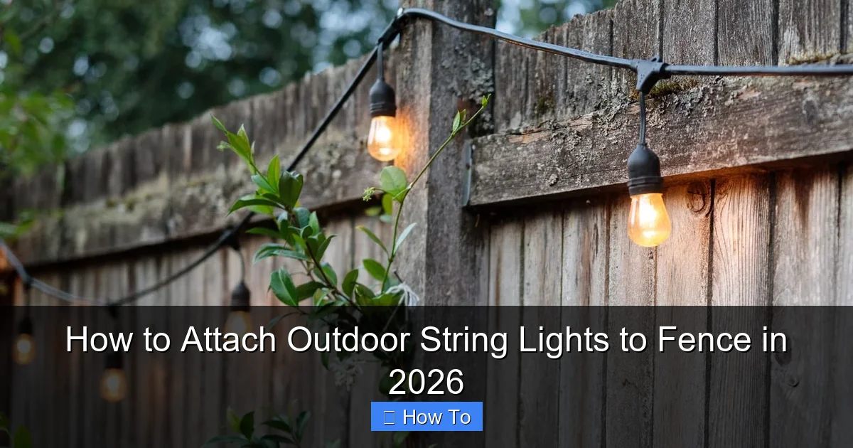 How to Attach Outdoor String Lights to Fence in 2026
