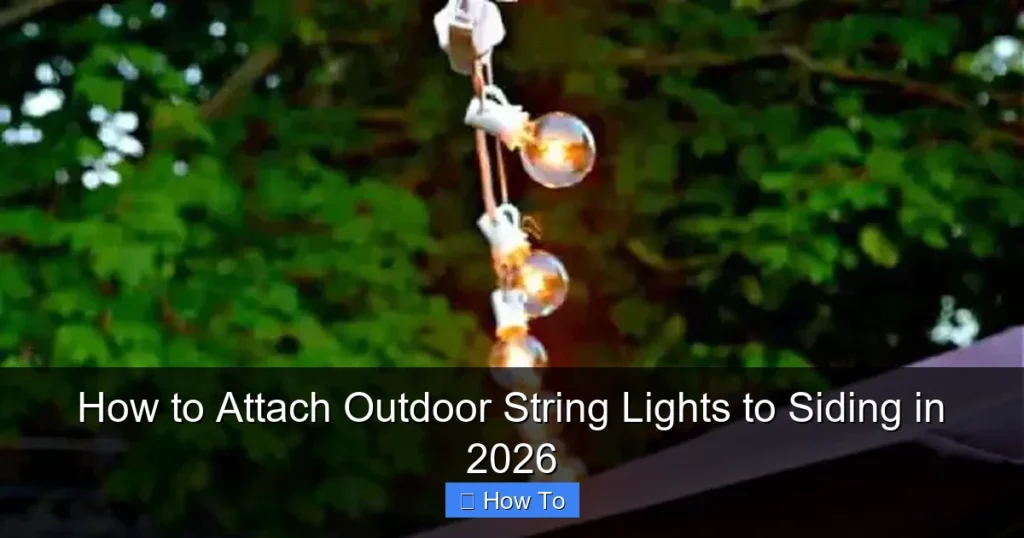 How to Attach Outdoor String Lights to Siding in 2026