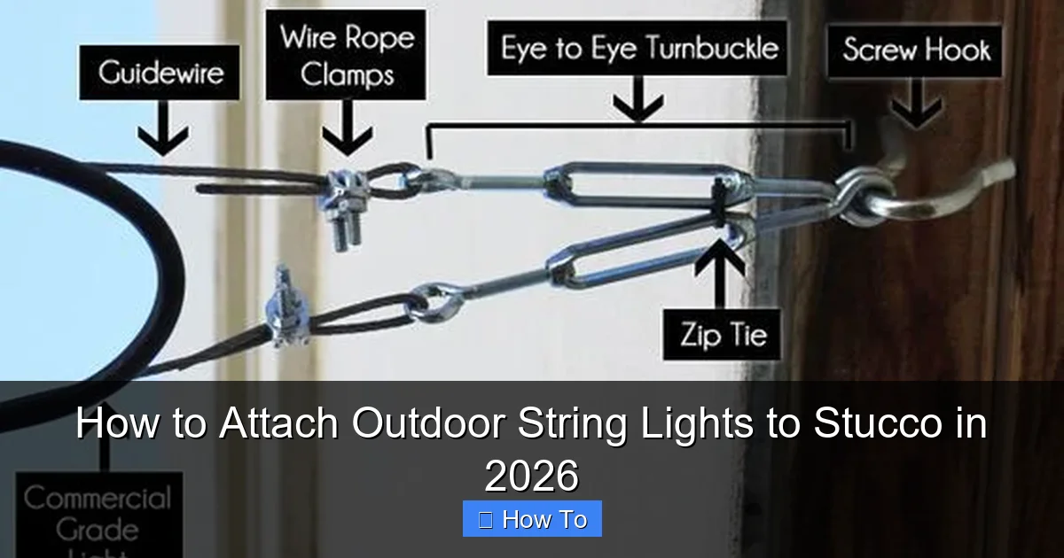 How to Attach Outdoor String Lights to Stucco in 2026