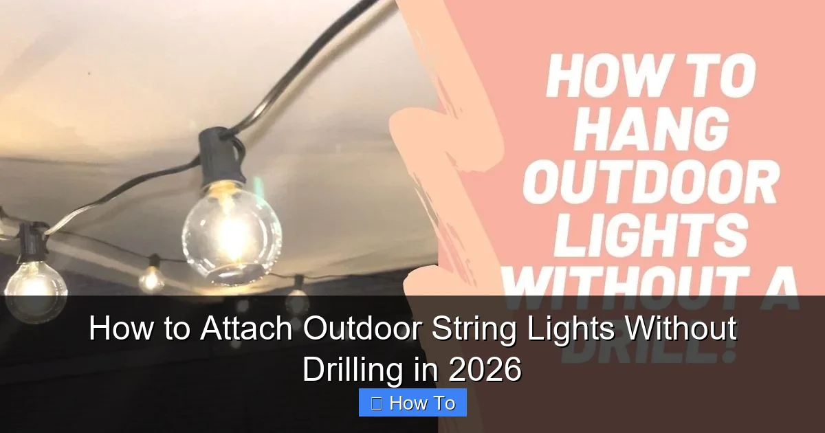 How to Attach Outdoor String Lights Without Drilling in 2026