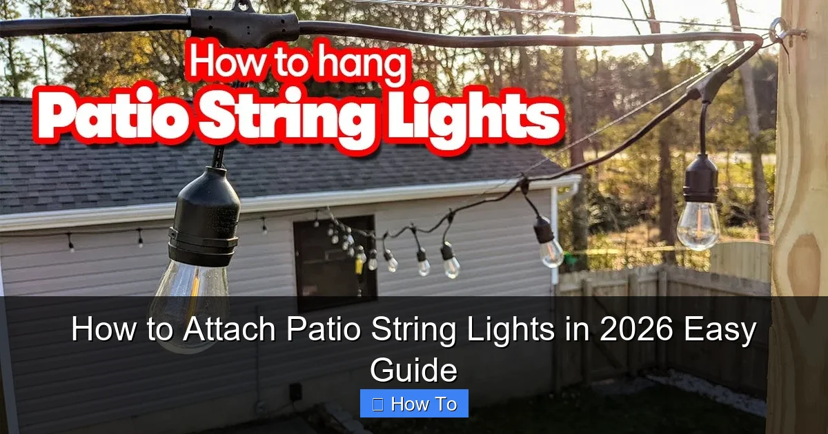 How to Attach Patio String Lights in 2026 Easy Guide