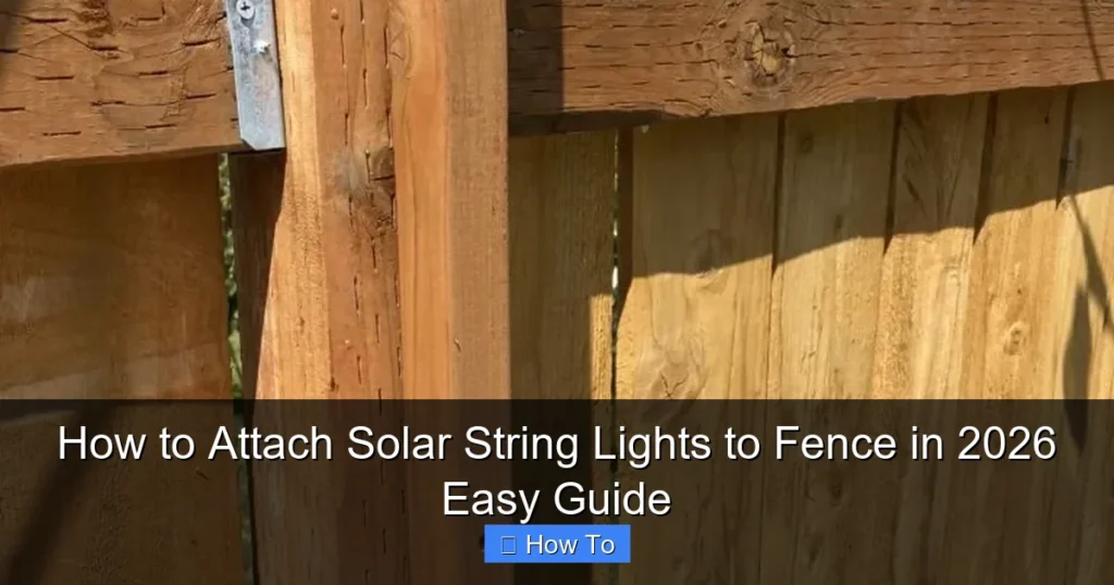 How to Attach Solar String Lights to Fence in 2026 Easy Guide