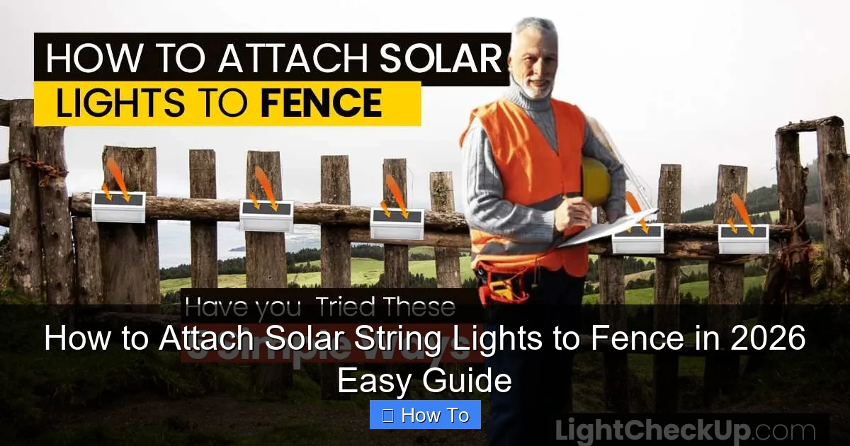 How to Attach Solar String Lights to Fence in 2026 Easy Guide