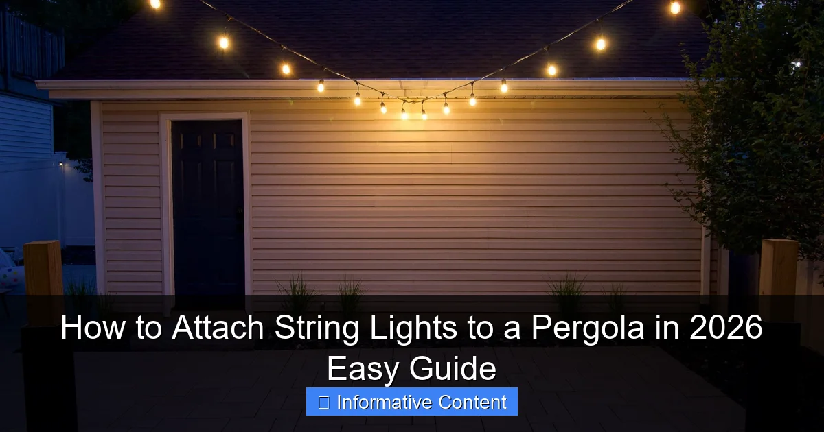 How to Attach String Lights to a Pergola in 2026 Easy Guide