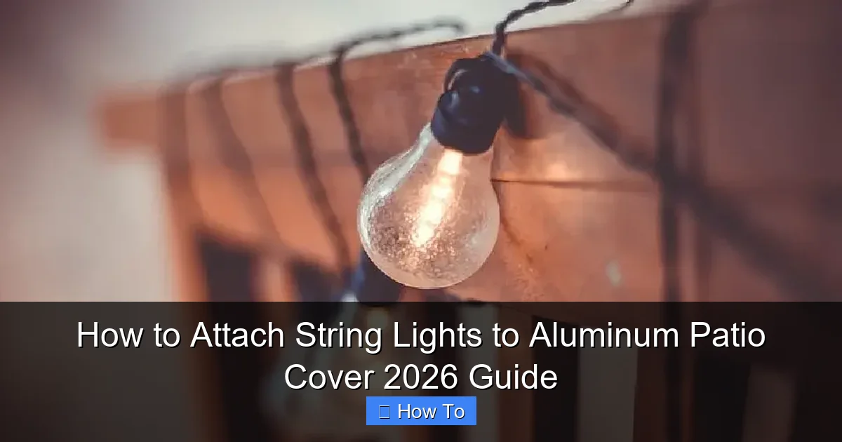 How to Attach String Lights to Aluminum Patio Cover 2026 Guide