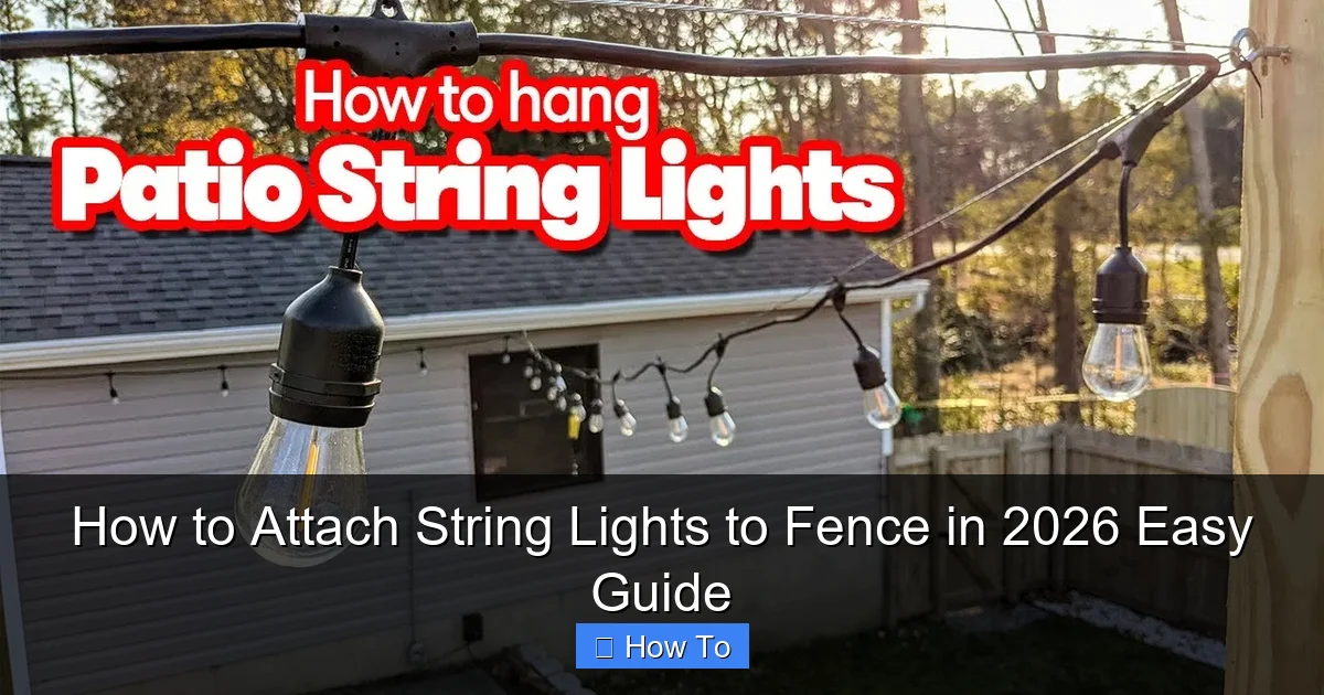 How to Attach String Lights to Fence in 2026 Easy Guide