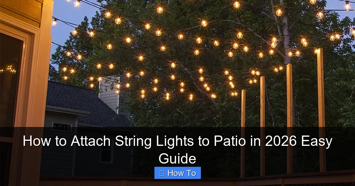 How to Attach String Lights to Patio in 2026 Easy Guide