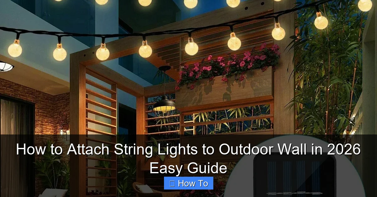 How to Attach String Lights to Outdoor Wall in 2026 Easy Guide