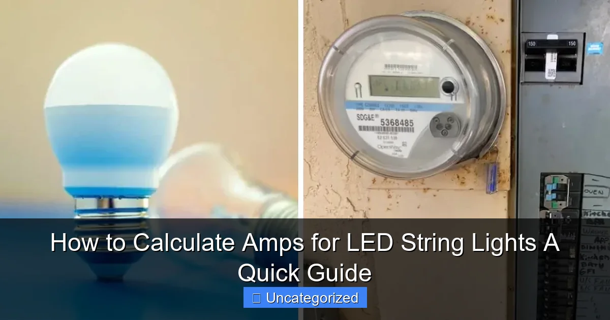 How to Calculate Amps for LED String Lights A Quick Guide