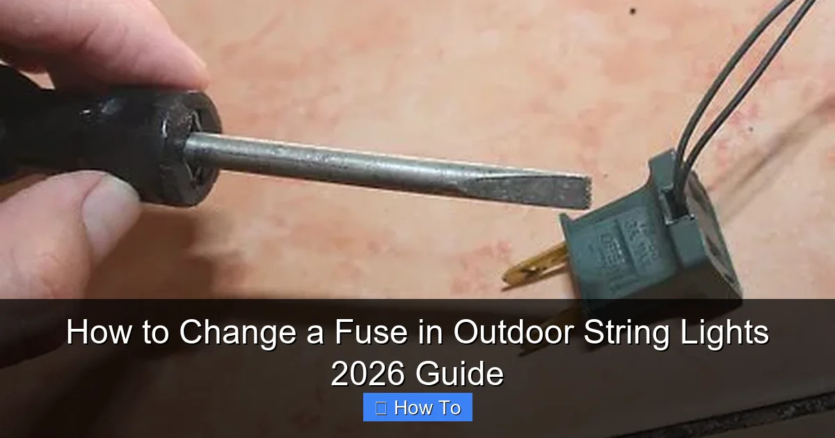 How to Change a Fuse in Outdoor String Lights 2026 Guide