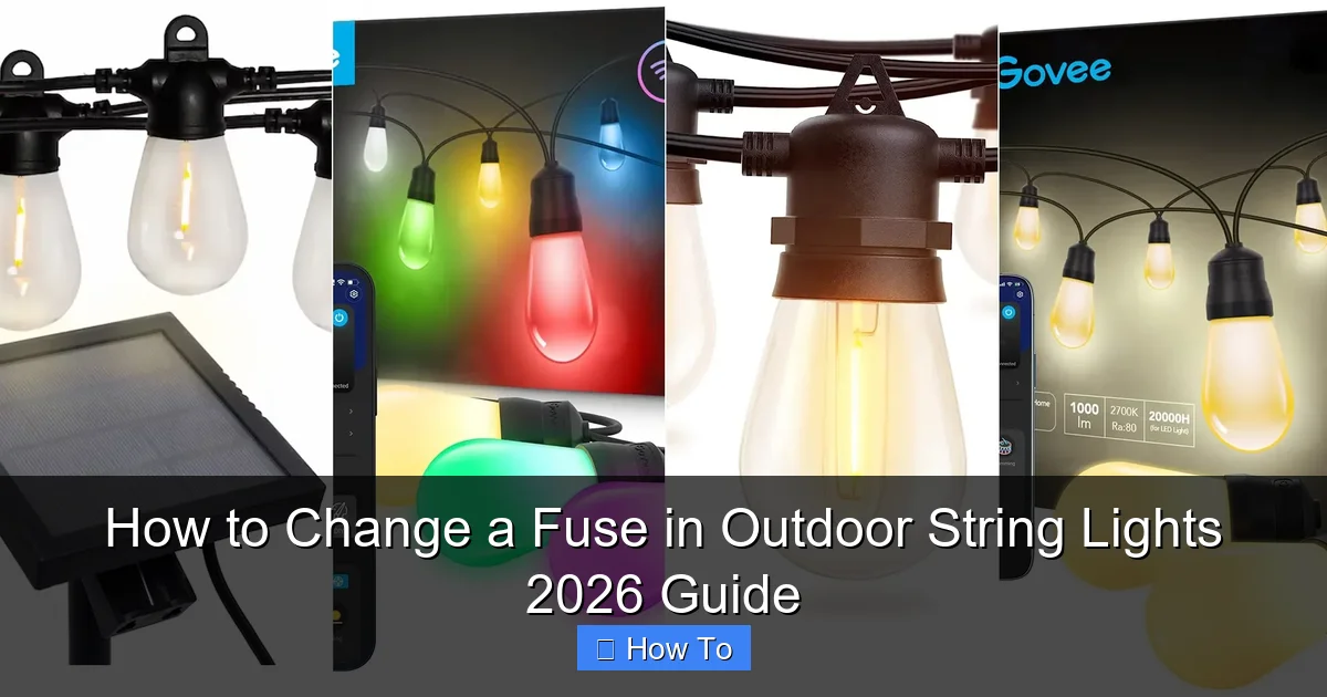 How to Change a Fuse in Outdoor String Lights 2026 Guide