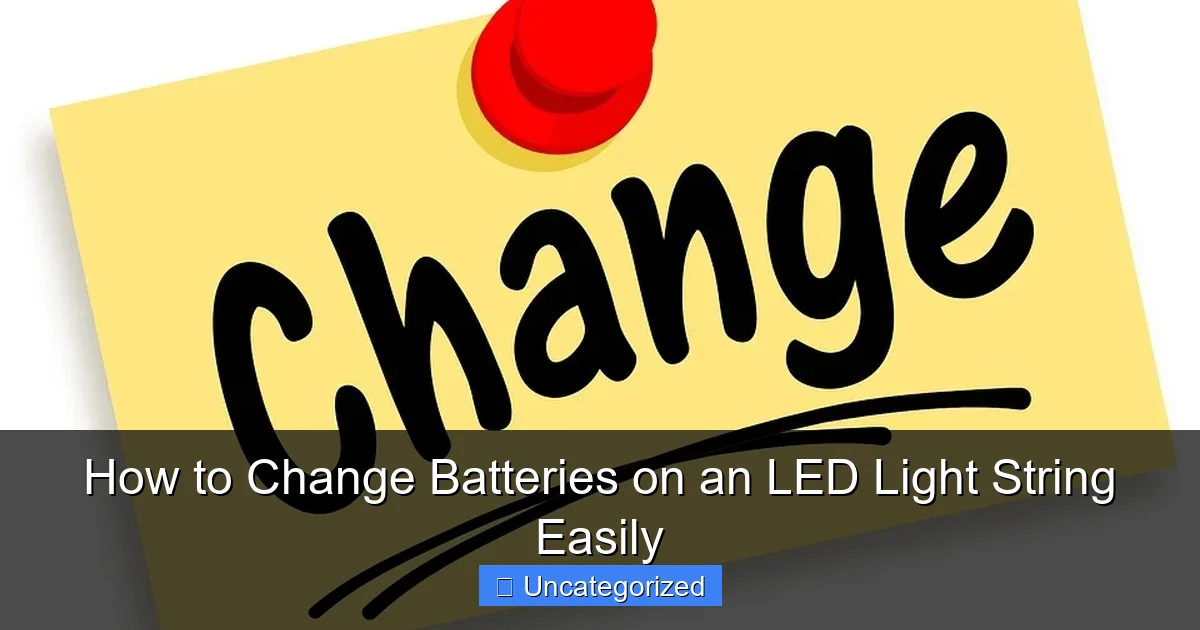 How to Change Batteries on an LED Light String Easily